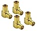Produktbild POPPSTAR 4X Antennen Winkeladapter (90 Grad gewinkelt) (IEC Antennenstecker auf Buchse) Winkelstecker für Antennenanschlüsse, Radio, vergoldet