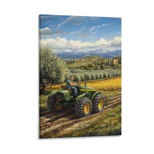 Tableau impression sur toile tracteur pour décoration chambre