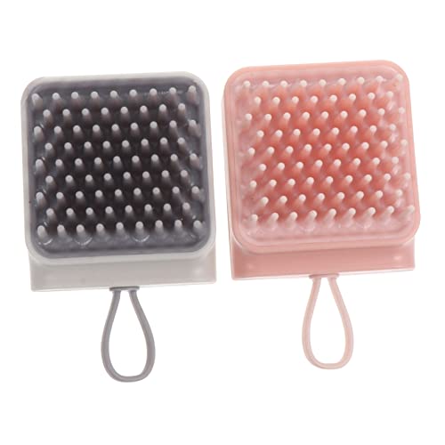 VICASKY 2Pcs Cat Dog Bathing Brush Pet Grooming Tool for Easy Bathing and De Shedding Safe and Comfortable Design Colors