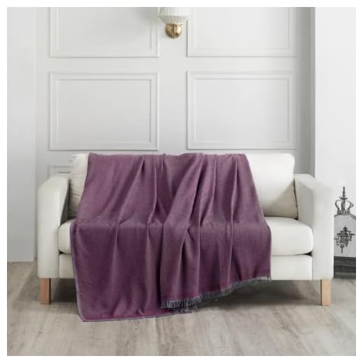 ElfRoutes Sofföverdrag och sängöverkast – mycket stora överkast (175 x 230 cm) – 100 % bomull stora överkast för bäddsoffor – överkast för dubbelsäng – överkast för fåtöljer – boho överkast för soffor – rödbrun