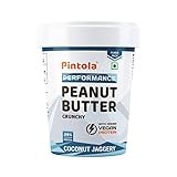 Pintola Coconut Jaggery Performance Series Peanut Butter (Crunchy) - 510g | Vegan Protein | 28% Protein | High Protein & Fiber
