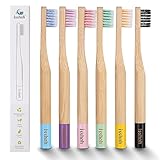 Isshah Kids Bamboo Toothbrushes Biodegradable Handle BPA Free Eco Friendly Children Size, FSC Certified and PETA Approved, Pack of 6 (Spiral Soft...