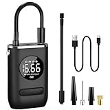 Calibrador de Pneus Portátil Digital Recarregável 150 PSI – Compressor de Ar Sem Fio com Display LED, Auto Stop, Lanterna e Bicos Adaptadores – Inflador para Carro, Moto, Bicicleta, Bola e Infláveis