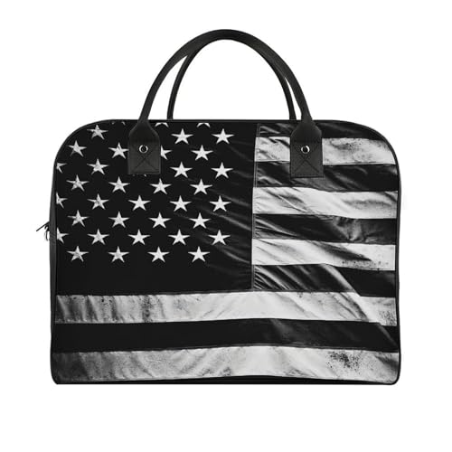 Maletín para portátil con bandera americana blanca y negra miniatura 3