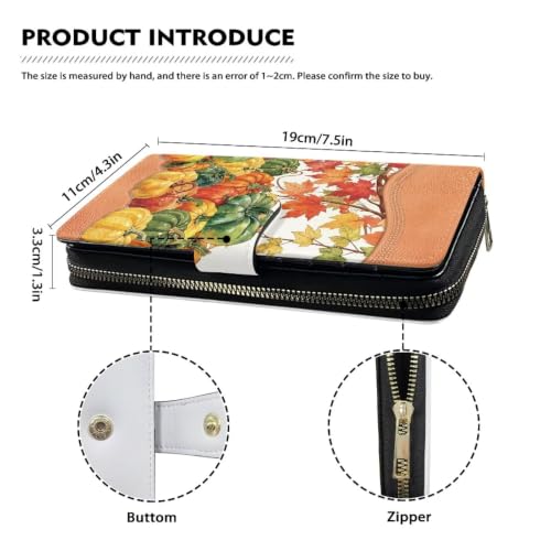 Image of COEQINE Ladies Wallets Pink Leopard Heart Black Printed Leather Phone Long Clutch Purses Check Coin Change Holder