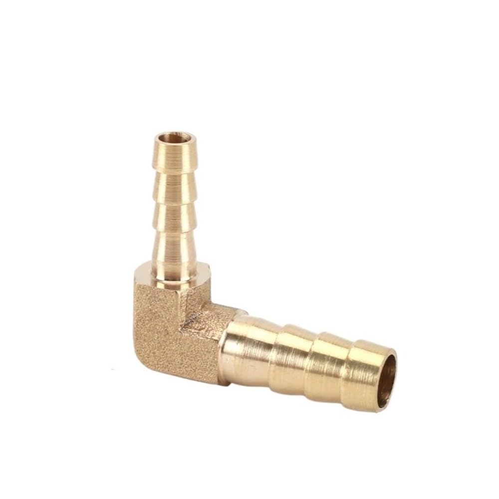 Hose Barb Adapter 1pc Right Angle Elbow Hose Pipe Fitting, Equal Reducing Barb Coupling, Copper Barbed Coupler Tube Adapter(10x6mm)
