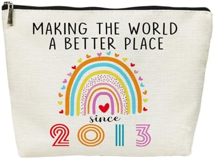 Happy 13 Year Old Girl Gifts Ideas Cosmetic Bags, Cool 13th Birthday Decorations for Girls Makeup Bag, 2013 Birthday Best Presents for Sister, Daughter Trendy Stuff 2026 (2013)