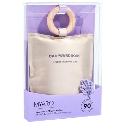 MYARO Lavender Scented Sachet for Drawers and Closets Car Freshener Long-Lasting Hanging Potpourri Bags Closet Deodorizer Odor Eliminator Room Fresheners Home Fragrance