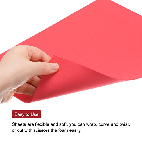 Image of uxcell EVA Foam Sheets Red 12 Inch x 9 Inch 2mm Thickness for Crafts DIY Pack of 30