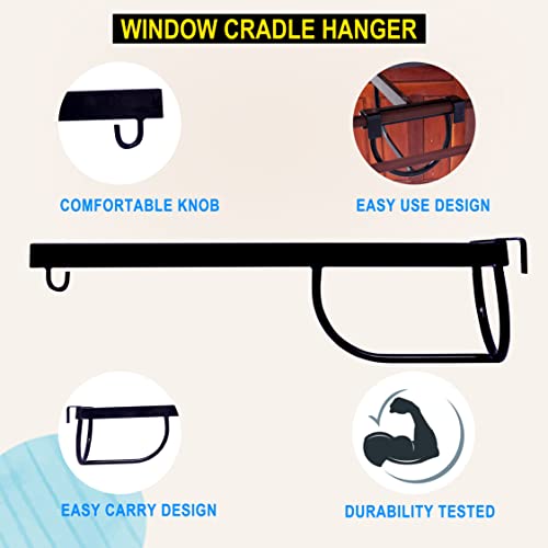 Image of New Born Baby Cradle Cot Metal Hanger with Spring Set,Cotton Cradle Cloth and Mosquito Net -Blue