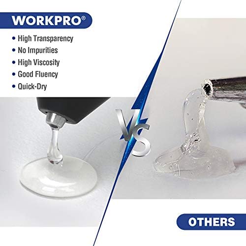 WORKPRO Glue Sticks for Glue Gun 11mm x 100mm, 100 Pack Hot Glue Sticks for DIY Hobbycraft General Repairs, Home Decoration, and Gluing Projects