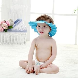 قبعة استحمام للأطفال مع غطاء حماية للأذن، ناعمة وقابلة للتعديل للرضع والأطفال الصغار، تضمن تجربة استحمام آمنة وممتعة (1 قبعة)