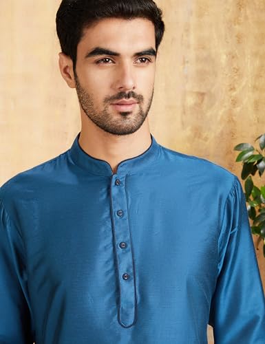 Image of Amazon Brand - Symbol mens Festive Long Kurta & Pyjama Set (2pcs)