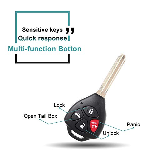 Selead 057092-5243-1753011192 Keyless Entry Remote Control 4 Buttons Car Key Fob Clicker Transmitter Fit For Toyota Rav4 06-10 For Scion Xb Wagon 08-12 Antitheft Systems 89070-06231 1Pc Us Stock thumb #2