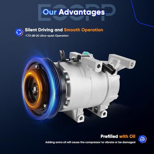 Image of ECCPP AC Compressor 2010-2011 for Hyundai Accent 1.6L AC Compressor with Clutch Rapid Cooling