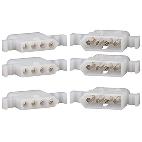 Molex 4-Circuits Connector, w/14-20 AWG .093" Pins Panel Mount (Pack of 3 Set) Cover
