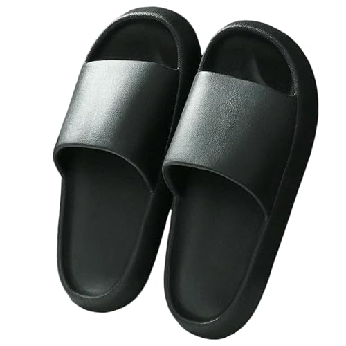 XYNM Chanclas Hombre Hombres Zapatillas Sandalias Masculinas Baño Mujeres Antideslizantes Diapositivas De Playa Al Aire Libre Casual Caucho Flip Flops Casa Verano-negro-36-37 (22,5-23 Cm)