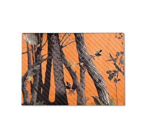 Image of Carbon Fiber Gaming Skin Compatible with HP Envy x360 16 inch (2023) - Orange Camo - Premium 3M Vinyl Protective Wrap Decal Cover - Easy to Apply | Crafted in The USA by MightySkins