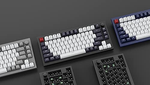 Image of Keychron Q1 QMK Custom Mechanical Keyboard - Version 2 Fully Assembled Knob / Navy Blue - A / Gateron G Pro Blue