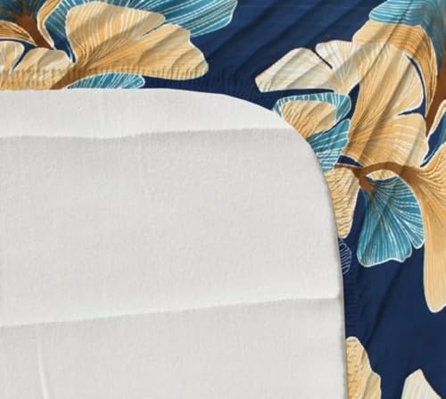 Image of NHD HOME Premium Cotton Elastic Fitted Bedsheets with 2 King Size Pillow Covers | Double Bed with All Around Elastic 220 TC Supersoft |Size-72 King Sizex78+10 inches | Floral Green and Yellow