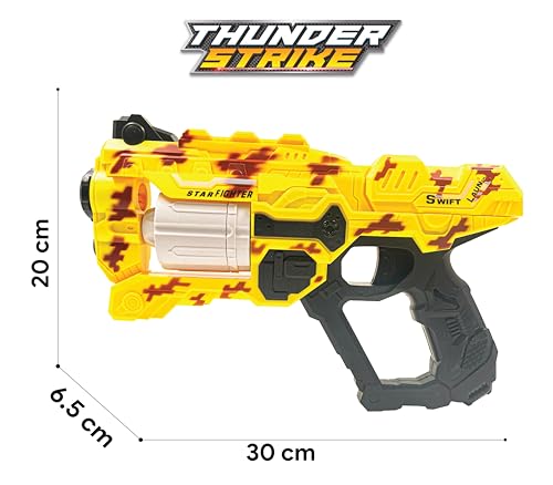 Image of Thunder Strike Super Toy Gun for Kids with 24 Safe Soft Foam Bullets | Toys for Kids, Teens & Adults, Outdoor Toys for Boys and Girls Ages 8+ (Any Color)