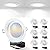 Sunco 6 Pack Adjustable Recessed Lighting LED, Gimbal Lights 6 Inch Directional Eyeball Canless, Selectable CCT 2700K/3000K/4000K/5000K/6000K, Dimmable, 12W, with Junction Box ETL