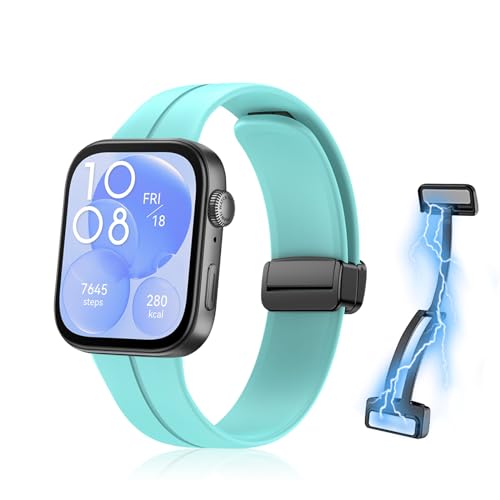 [RicYeel] ���C�t�� �V���R���o���h For HUAWEI WATCH FIT 3 �p �o���h �}�O�l�b�g�t�� �����ȒP �X�|�[�c�o���h �X�g���b�v �ւ��o���h �����x���g HUAWEI WATCH FIT 3 �Ή� �_�炩�� �����o���h (���C�g