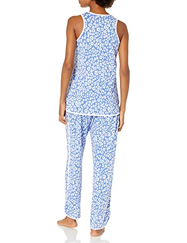 Cosabella Womens Florida Printed Maternity Tank Top & Pant Pajama Set, Leopard Cielo/White, X-Large Us #TOP1