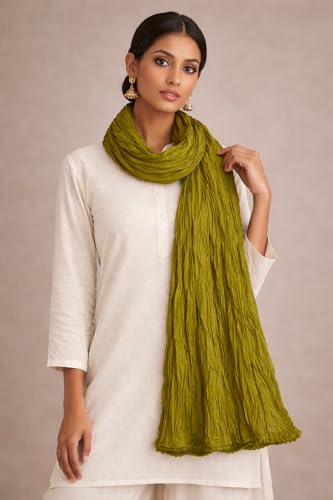 Image of Cotton Plain Solid Color Dupatta Soft Lightweight Dupatta for Women