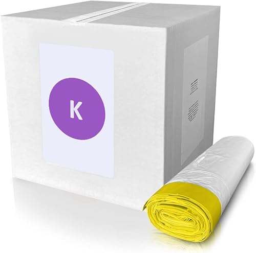 Code K - 100 unidades, compatible con Simplehuman Code K, color blanco, bolsas de basura con cordón, 9-13 galones, 35-45 litros, 24.4 x 28 pulgadas,