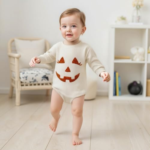 VISGOGO Unisex Baby Boy Girl Romper Waffle Newborn Infant Onesie Clothes Long Sleeve Bubble Oversized Romper Bodysuit Top3