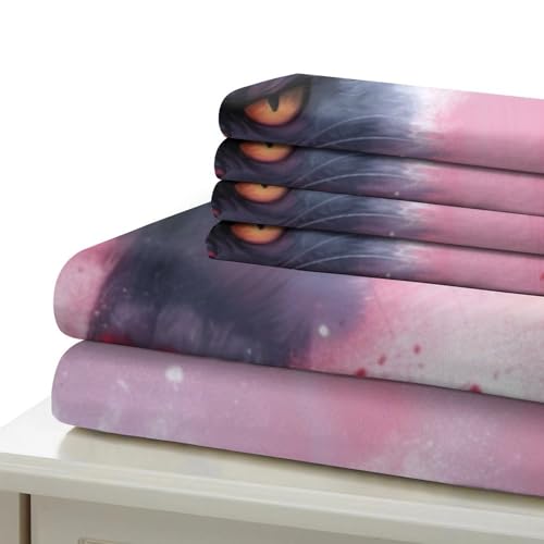 Parure de lit motif chat 3D cadeau idéal lit simple douce