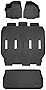 SMARTLINER Floor Mats 3 Rows and Cargo Liner Behind 3rd Row Set Compatible with 2017-2021 Pacifica 7/8 Passenger (No Hybrid) and 2020 Voyager
