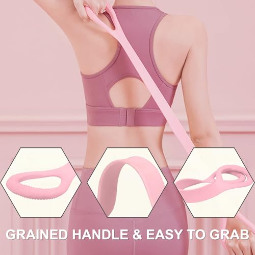 LEZER Figure 8 Resistance Band, Fitness Elastic Rope, Execrise Workout for Arm, Back, Chest and Shoulder, Yoga, Pilates, Stretching, Physical Therapy Equipment, Pink - Image 6