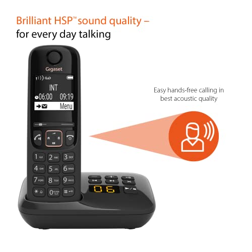 Gigaset A694A Duo - Two Cordless Phones - Made In Germany - Answering Machine - Caller Id - High Contrast Display - Brilliant Voice Quality Hsp - Long Standby Time 180 Hours, Black… #TOP1