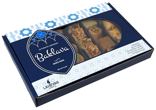 Baklava Assortment 2 lbs – Authentic Lebanese Pastry Gift Box, Freshly Baked Daily, Little Gourmet Dessert, Perfect for Holidays, Parties & Special Occasions Visit the Libanais Store