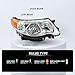 TUSDAR Halogen Headlight Assembly Replacement for 2009-2013 Subaru Forester Headlamp Passenger & Driver Side (Chrome Housing with Amber Reflector)