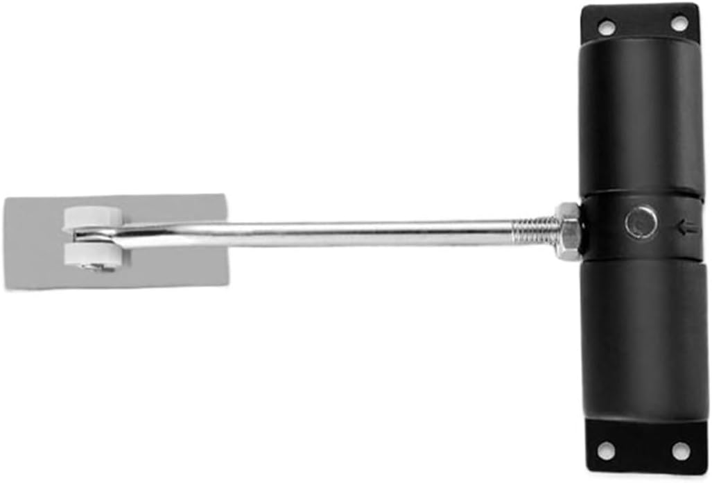 Garden Door Closer Self-Closing Hinges Gate Closers Soft Closing Spring-Loaded for Gates Sheds Fences(Black)