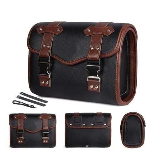 Bolsa de herramientas para motocicleta con diseño retro y anclaje lateral seguro 2