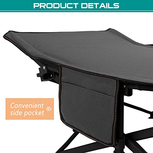 LILYPELLE Oversized XXL Folding Camping Cot, 78" L x 32" W x 18" H Heavy Duty Sleeping Cots with Carry Bag, Double Layer Oxford Portable Travel Camp Cots for Home, Office Nap and Outdoor Beach - Thumbnail 6