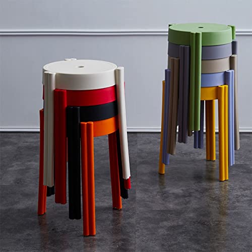 Tabouret de bar rond emboîtable pour petits espaces gain de place - 2