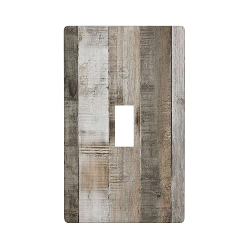 Placa de pared lavable estilo madera retro para proteger enchufes de cocina 2