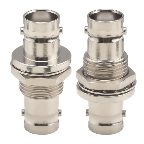 YILIANDUO connettore coassiale rf BNC 50 ohm BNC Femmina a Femmina Jack Adattatore Bassa perdita per Cavo Coassiale RF Antenna 2 Pezzi
