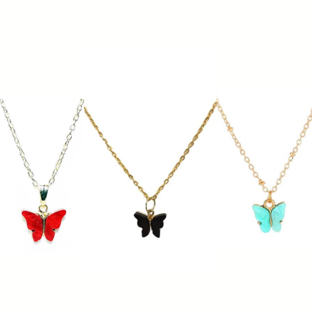 See full amazon price history chart for Gold Plated Butterfly Pendant Chain Necklace for Women, Girls - 3 Colors Red, Black, Ocean Blue Gold Plated Butterfly Pendant Chain Necklace for Women, Girls - 3 Colors Red, Black, Ocean Blue (B0D8KLZ3S2) Amazon Price History, Amazon Price Tracker
