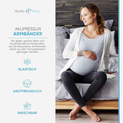 Mittel gegen Seekrankheit: Health Press Akupressur Armband Set (2 Stück)