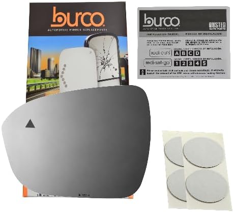 Burco 4882B Driver Side Replacement Mirror Glass Lens with Blind Spot Icon, No Rear Mount, Compatible with Nissan Rogue 2021-2024