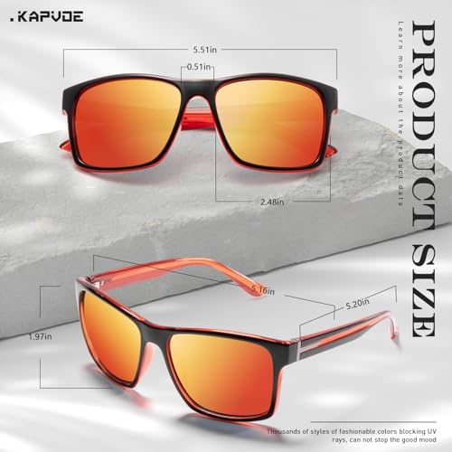 KAPVOE Polarized Sunglasses Men Women UV400 Protection Sport Glasses Driving Fishing Cycling Beach Golf Running - K2404 — view 3
