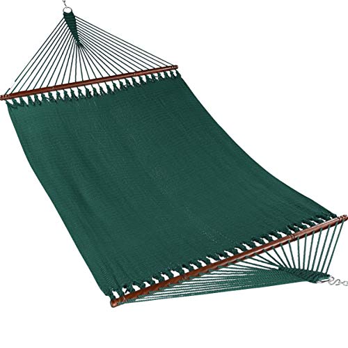 Jumbo Caribbean Hammock - 55 Inch - Soft-Spun Polyester - Green