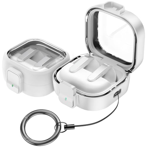 Silikon Kılıf — Samsung Galaxy Buds 4 Pro ve Buds 4 ile Uyumlu Darbelere Karşı Ultra Güçlü Şeffaf ve Renkli Mat (Beyaz)