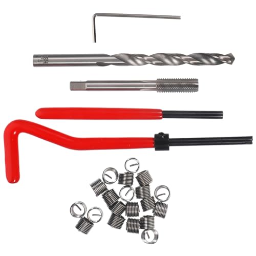 STOBAZA Thread Repair Kits 25pcs Thread Inserts Professional Tool Set for Auto Repair DIY Enthusiasts